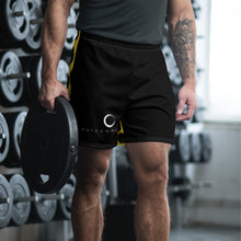 Load image into Gallery viewer, Black &amp; Cheetah Print &#39;Our Community&#39; Men&#39;s Athletic Long Shorts
