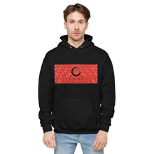 Load image into Gallery viewer, Paisley in Red &quot;Our CommuniTee&quot; fleece hoodie
