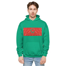 Load image into Gallery viewer, Paisley in Red &quot;Our CommuniTee&quot; fleece hoodie
