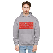 Load image into Gallery viewer, Paisley in Red &quot;Our CommuniTee&quot; fleece hoodie
