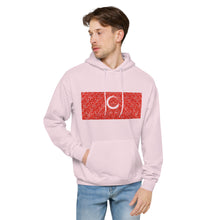 Load image into Gallery viewer, Paisley in Red &quot;Our CommuniTee&quot; fleece hoodie
