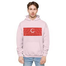 Load image into Gallery viewer, Paisley in Red &quot;Our CommuniTee&quot; fleece hoodie
