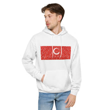 Load image into Gallery viewer, Paisley in Red &quot;Our CommuniTee&quot; fleece hoodie
