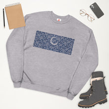 Load image into Gallery viewer, Paisley in Navy &quot;Our CommuniTee&quot; Fleece Sweatshirt
