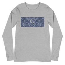 Load image into Gallery viewer, Long Sleeve Paisley in Navy &quot;Our CommuniTee&quot;
