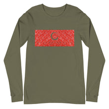 Load image into Gallery viewer, Paisley in Red Long Sleeve &quot;Our CommuniTee&quot;
