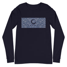 Load image into Gallery viewer, Long Sleeve Paisley in Navy &quot;Our CommuniTee&quot;
